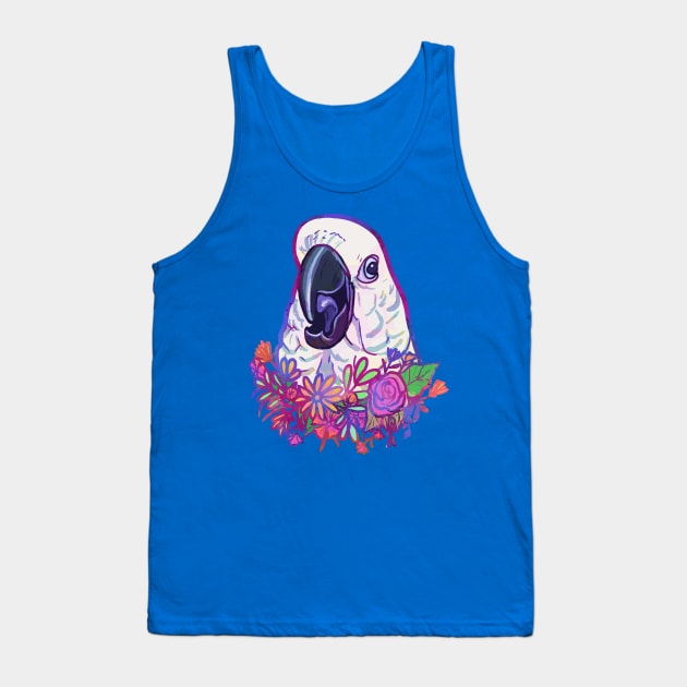 Pretty Cockatoo - Neon Floral Tank Top by Nat Rodgers 